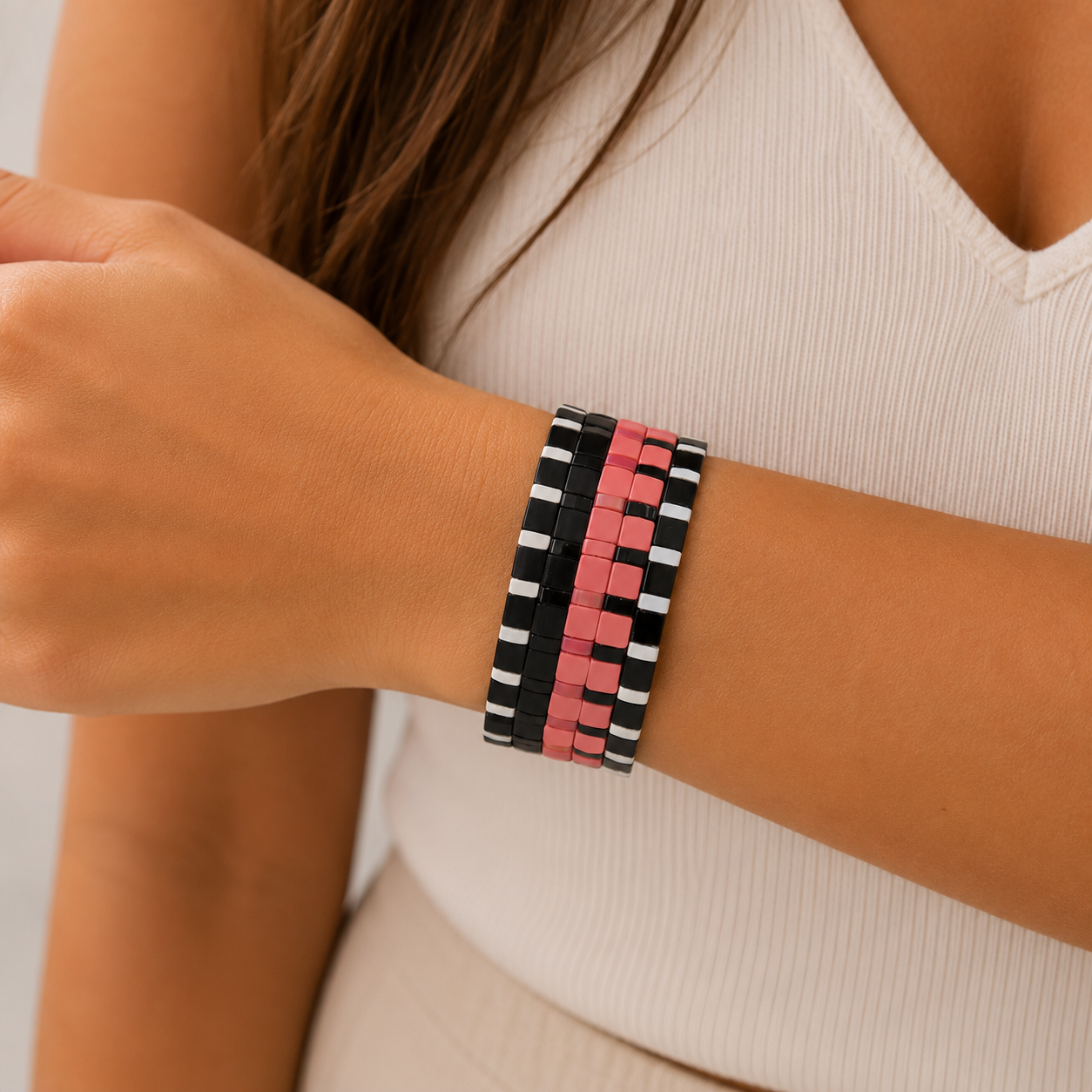Bracelets Color Beat | Le neutre en mouvement