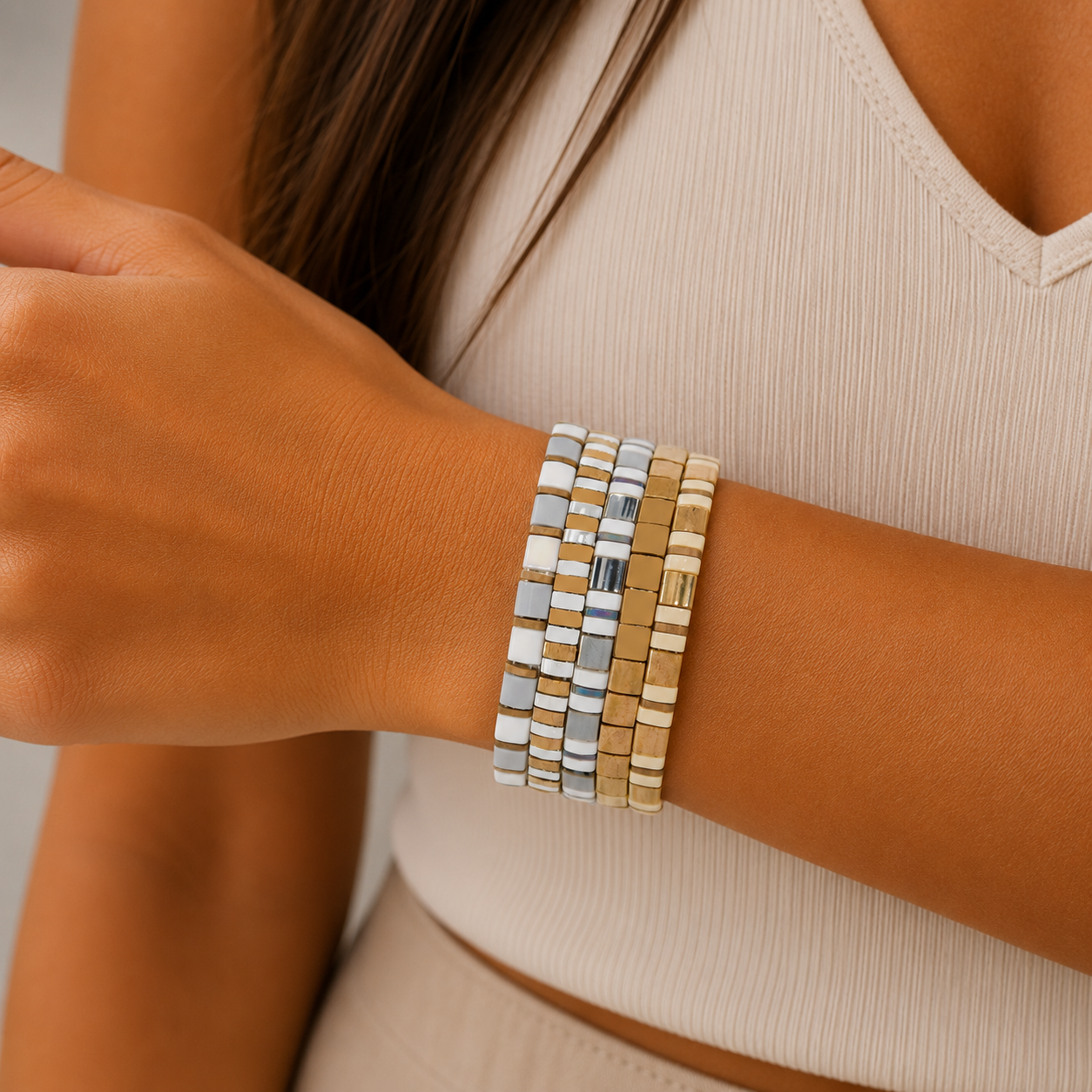 Bracelets Color Beat | Le neutre en mouvement