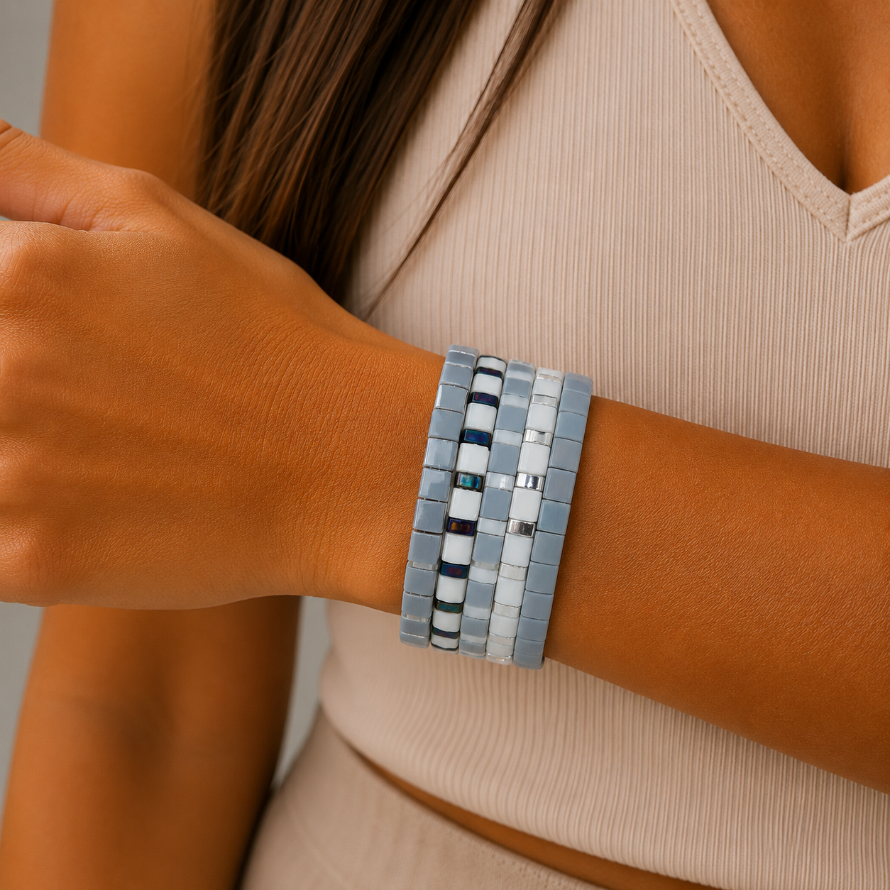 Bracelets Color Beat | Le neutre en mouvement